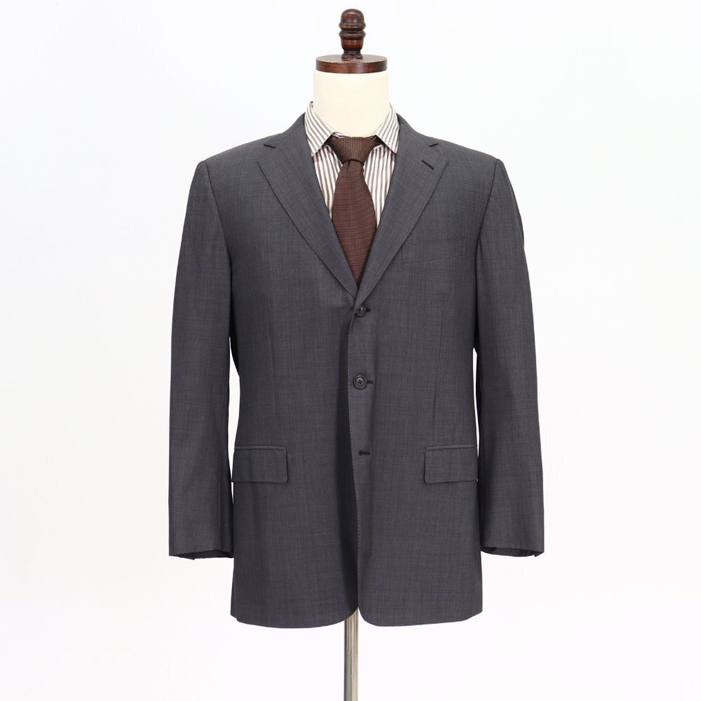 Ermenegildo Zegna 44R Gray Solid 3-Button Sport Coat Blazer Jacket V748